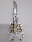 Vintage Ornate Sterling Silver Grape Shears Scissors Charcuterie Display
