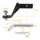 Trailer Hitch Ball Mount With 2  Ball   Pin Fits 2  Receiver 7500 Lbs 6 drop