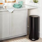 30l Round Step Trash Can Black - Brightroom