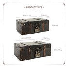 Wooden Box With Lid Vintage Treasure Chest With Hinged Lid Decorative Lock Bo   