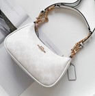 Nwt  Teri 2way Shoulder Bag Signature Coated Canvas White Ca548 New Outlet