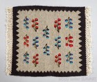 Vintage Romanian Woven Decorative Textile Mini Rug Kilim Wool Handmade Folk Art