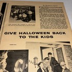 Rare Vintage 1958 Halloween Newspaper Article Chicago Tribune Margaret Francis