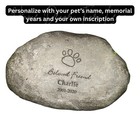 Personalized Pet Dog Cat Memorial Paw Print Grave Marker Garden Stepping Stone