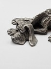 Vintage Hudson Pewter Sleeping Hound Dog Figurine Paperweight Paper Weight