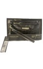 London Fog Black Danica Croco Double Zip Wristlet Wallet - New In Box With Tags