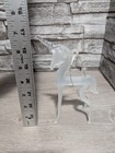 Vtg 7  Frosted Glass Handblown Unicorn Christmas Ornament W long Legs Figurine