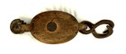 Antique Wooden Single Block Pulley Double Hooks Nautical Barn Rustic Ship Decor