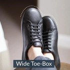 Birchbury Bramford  Barefoot Sneaker Men Women Leather Shoes Color   Black