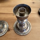 Vintage International Silver Co Pair Silverplate Candlestick Holders Set Of 2 