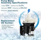 Apta92p10wd1 Water Pump Motor Assembly For Hoshizaki Ice Machine Km-450 Km-900