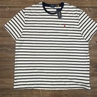Polo Ralph Lauren Mens Xxl T-shirt White Navy Striped Classic Fit Nwt