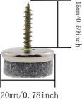 12pcs Floor Screw Pads For Sound Deadening 20mm Screw In Foot Pads For Wooden