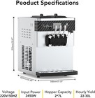 Commercial Ice Cream Machine 5 8-8gal h 2 1 Mixed Flavors Yogurt Ice For Bars