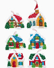 Christmas Village Felt Ornament Kit   Bucilla 89218e