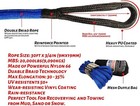 Kinetic Recovery Rope 3 4   x30  Towing Rope 20 000lbs Breaking Strength 100  Nylo