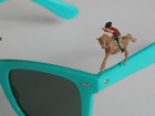 Vtg 80s Sunglasses Unexspected Wearable Western Art Sunglasses Cowboys   Indians