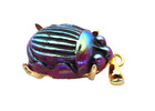 Tiffany Glass Favrile Scarab Art Nouveau Pendant Sterling Gilt Mounted Lct Tiff