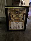 Amoco Oil Collectibles   1948 Paper Calendar Under Glass  Petro Vintage Antique