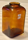 Fantastic Orange Amber Square Snuff Bottle Great Size Color   Character Mint   