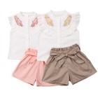2pcs Toddler Kids Baby Girls Outfits T-shirt Tops   Shorts Pants Clothes Set