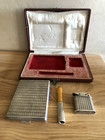 Vintage 900 Silver Cigarette Box Includes Case amber Holder And Lighter 