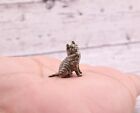 Beautiful Antique 1900s Austrian Vienna Cold Painted Bronze Figure Of Small Cat
