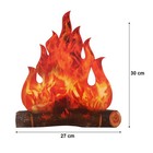 Boao 6 Sets Fake Fire 3d Cardboard Campfire Decorations  6 Set  Red Orange