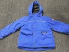 Authentic Canada Goose 6-7 Small Youth Kids Blue Parka Warm Winter Jacket Pocket