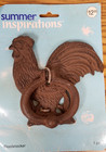 Vintage Cast Iron Rooster Doorknocker Rustic Farm House Animal Decor
