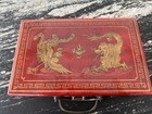 Authentic Vintage Chinese Majong Set In Hand Carved Wooden Case