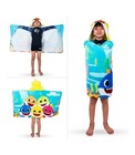 Kids Hoodie Towel Baby Shark Cotton Hooded Towel