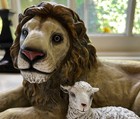 Lion Statue Figurine Sculpture Lamb Indoor outdoor Garden Home Decor  Resin 14   