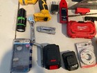 Mixed Tool Lot Husky Portable Tool Bag W  Assorted Dewalt  Klein Tools