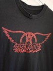 Aerosmith Classic Rock Band Logo Concert Black T-shirt Men   s Size Small 