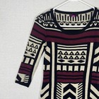 T o Knit Bodycon Sweater Dress Womens Small Geometric Long Sleeve