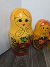 Vintage Set Of 10 Russian Wooden Nesting Dolls Matroyshka Good Condition