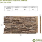 45-3 4 In  X 24-1 2 In  Canyon Ridge Stacked Stone Stonewall Faux Stone Siding P