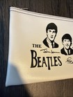 Vintage White Beatles Zipper Bag  Pencil Case Purse