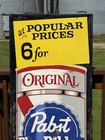 Pabst Blue Ribbon Breweriana Sign  original   at Popular Prices  60   x26   