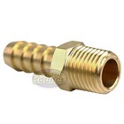 10 Pack 3 8  X 1 4  Mnpt Pipe Thread Brass Air Hose Barb Fitting For 3 8  Hose