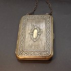 Victorian Antique German Silver Compact Coin Dance Purse