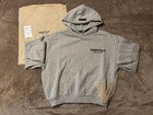 New Kids Fog Essentials Light Heather Grey Hoodie Size 8 medium 100  Authentic   