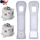 2 Pcs Motion Plus Adapter W  Silicone Sleeve For Nintendo Wii Remote Controller