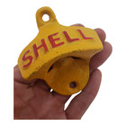 Yellow Vintage Wall Mounted Bottle Opener Cast Iron Bar Decor