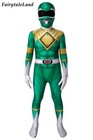 Dino Rangers Cosplay Outfit Green Ranger Uniform Kid Bodysuit Halloween