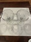Vintage Set Of 2 Wedding Bride And Groom Champagne Toast Coupes Glasses Hallmark