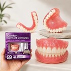 Moldable Silicone Dentures Upper Lower False Teeth Set Instant Smile Toothbrush