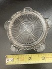 Vintage Clear Glass Queen Mary Pattern Coaster Ashtray 