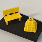 Vintage Marx Guns Of Navarone Toy Play Set Part Lot-ammo Shell Stack base Bench